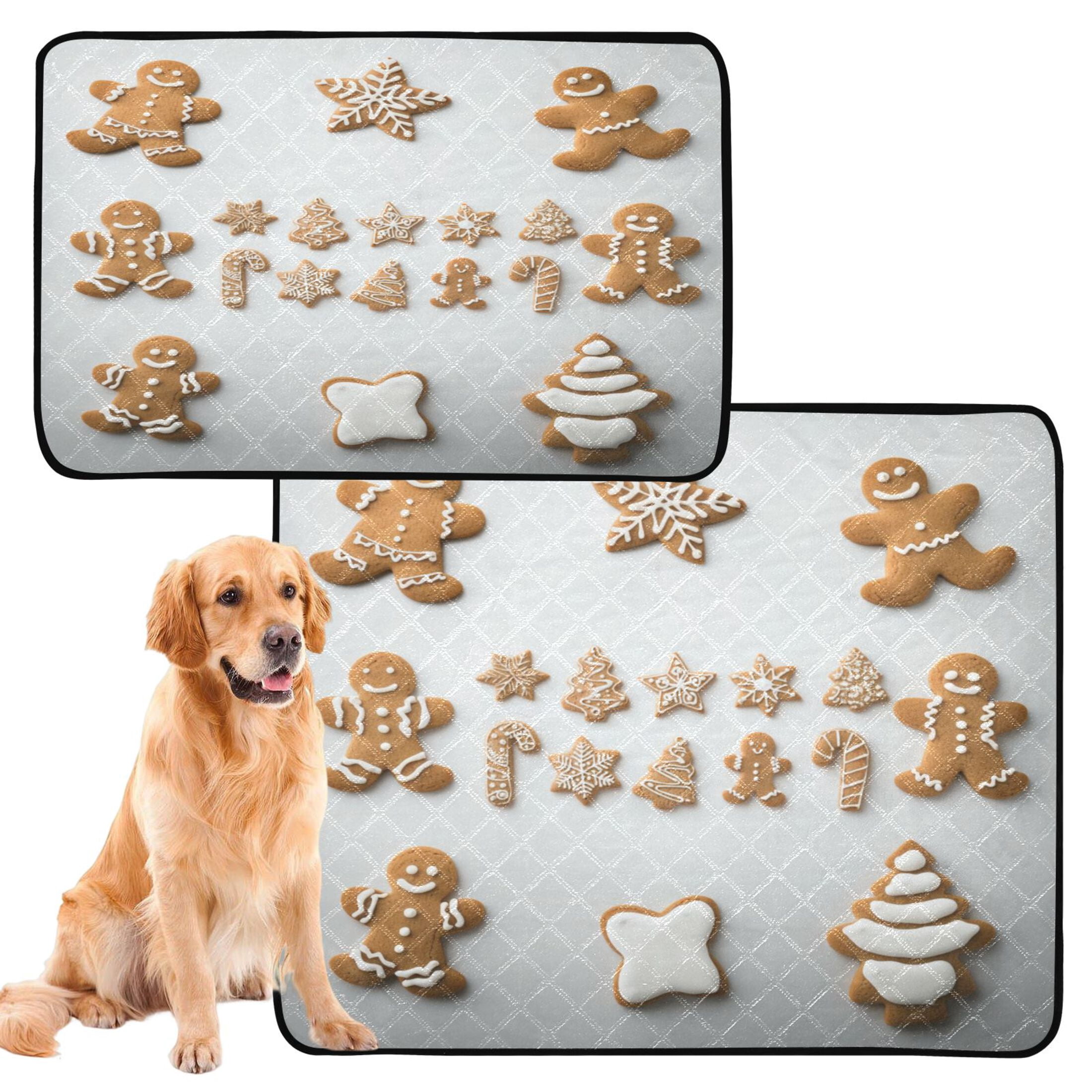 IAUYY Washable Pee Pads for Dogs Smallx3 Absorbent and Leak-Proof Non-Slip Reusable Puppy Pee Pads for Dogs Applicable to Playpen Potty Crate Snowflakes Characters