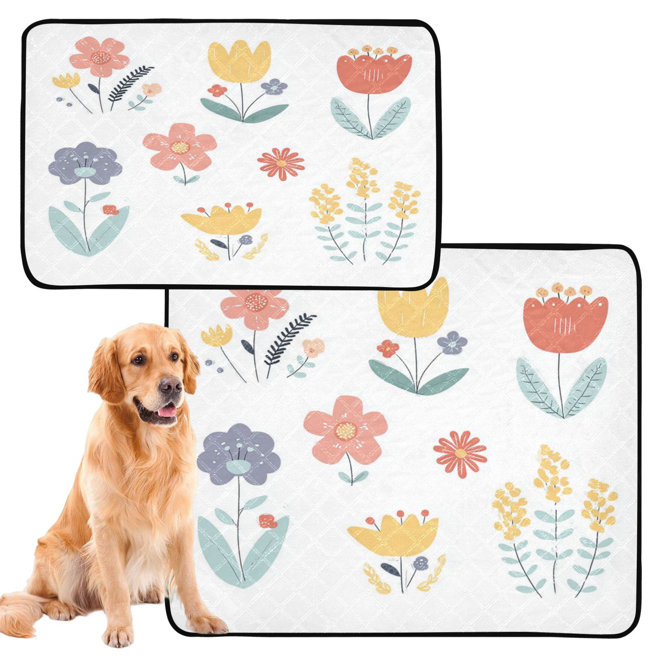 IAUYY Washable Pee Pads for Dogs Smallx3 Absorbent and Leak-Proof Non-Slip Reusable Puppy Pee Pads for Dogs Applicable to Playpen Potty Crate Soft Color Palette