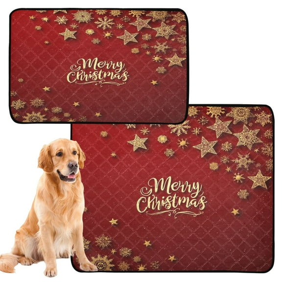 IAUYY Washable Pee Pads for Dogs Smallx3 Absorbent and Leak-Proof Non-Slip Reusable Puppy Pee Pads for Dogs Applicable to Playpen Potty Crate with Star Patterns