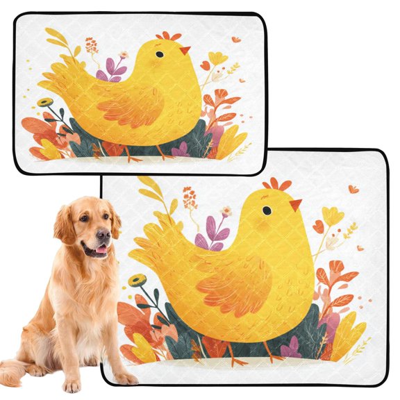 IAUYY Washable Pee Pads for Dogs Smallx3 Absorbent and Leak-Proof Non-Slip Reusable Puppy Pee Pads for Dogs Applicable to Playpen Potty Crate Vivid Expressions