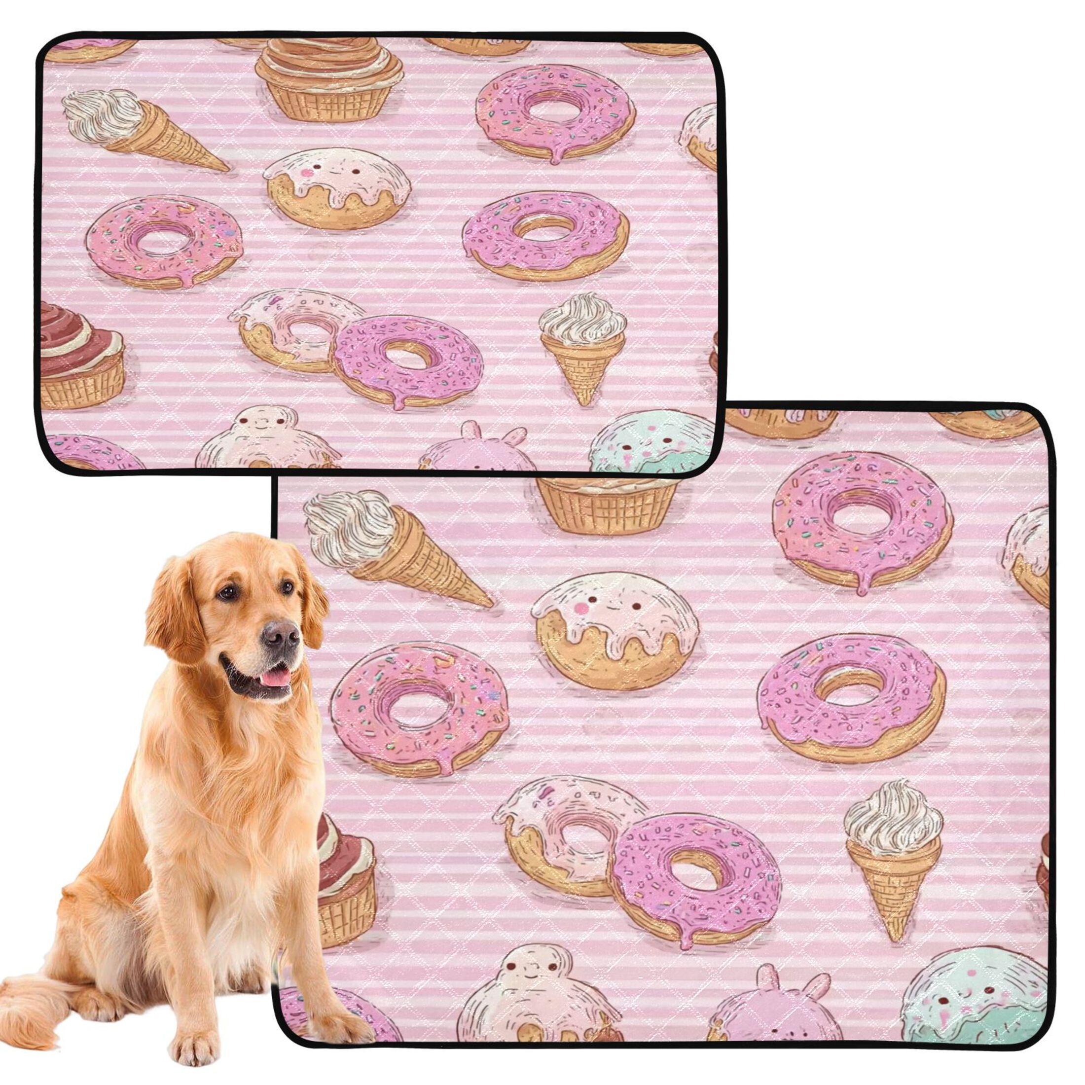 IAUYY Washable Pee Pads for Dogs Smallx3 Absorbent and Leak-Proof Non-Slip Reusable Puppy Pee Pads for Dogs Applicable to Playpen Potty Crate Donut