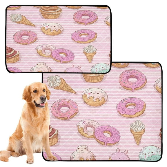 IAUYY Washable Pee Pads for Dogs Smallx3 Absorbent and Leak-Proof Non-Slip Reusable Puppy Pee Pads for Dogs Applicable to Playpen Potty Crate Donut