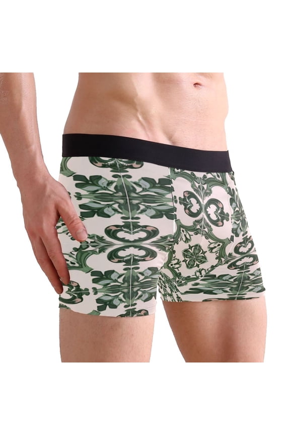 X-Large Men's Underwear Boxer Briefs 88% polyester+12% Spandex,Cool & Breathable 3-Piece Gift Box Set Men Briefs,Dancing Gracefully Eyes Of A Phantom Style Earth Tones