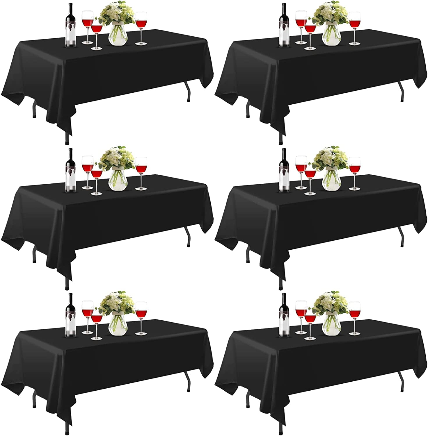 Floral Berry Square Cotton Tablecloth - 60 X 60 Inches, Multi-Color Pattern, Machine Washable