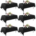 thumbnail image 1 of Emart 6 Pack Rectangle Tablecloth, 60x102in Black 100% Polyester Table Cloths for Banquet Wedding, 1 of 7