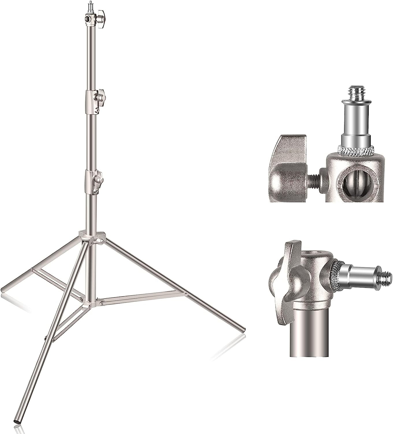 IAZ 9 2ft 2 8m Stainless Steel Light Stand Spring Cushioned Heavy Duty iaz-9-2ft-2-8m-stainless-steel-light-stand-spring-cushioned-heavy-duty