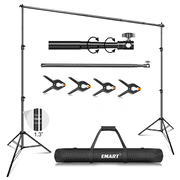 EMART Backdrop Stand Heavy Duty 10 x 10 ft, Adjustable Photography Backdrop Stand Kit with Carry Bag