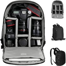 IAZ Camera Backpack, Waterproof Camera Case with Tripod Strap for Sony Canon Nikon DSLR/SLR Mirrorless Cameras, 13" Laptop