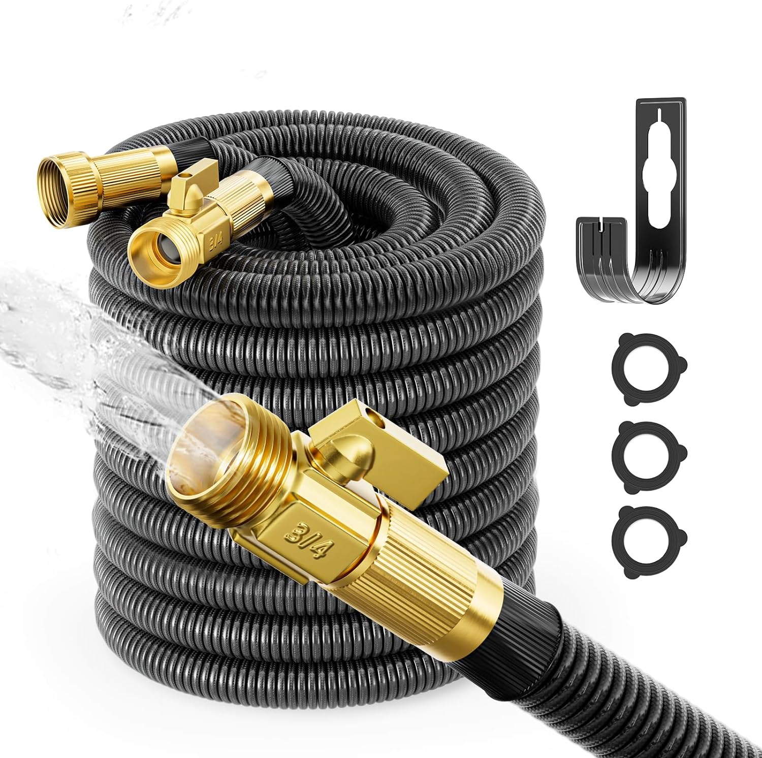 CozyBox 75ft Water Hose Upgraded Leakproof Lightweight NoKink Garden