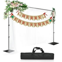 IAZ Heavy Duty Backdrop Stand 8.5x10ft(HxW) Adjustable Background Support System Kit with Steel Base for Photography, Photo Backdrop Stand for Birthday Parties Video Studio - Black