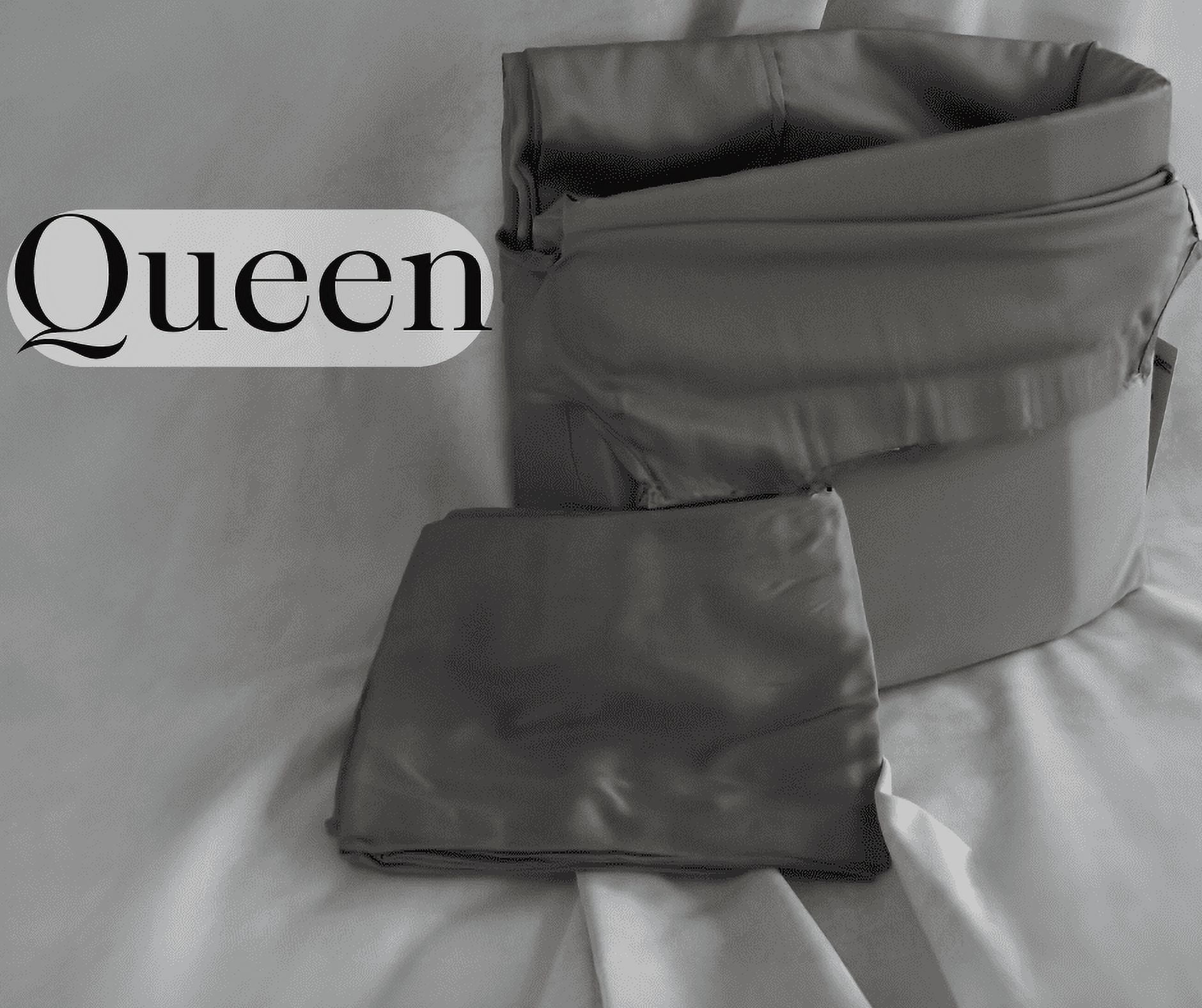 IAdjust Organic Bamboo Sheets - All Ages - 300 TC - Queen - Charcoal