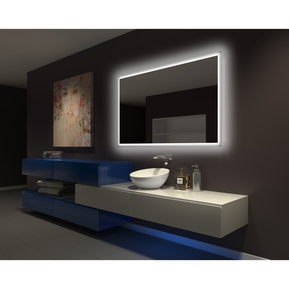 IB Mirror DIMMABLE Backlit Bathroom Mirror RECTANGLE 60 In X 36 In 3000 K