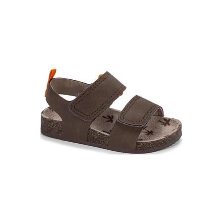 Wonder Nation Baby & Toddler Boys Two Strap Footbed Sandals