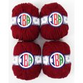 thumbnail image 1 of IBA Indianbeautifulart 2-ply Knitting Woolen Yarn Warm Soft & Lightweight Weaving Crochet Thread Hand Spinning Fiber Wool Yarn Pack of 4 (50g each) Maroon, 1 of 5