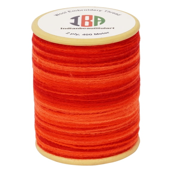 IBA Indianbeautifulart All Purpose Woolen ThreadOrangeColor Friendship Bracelets Floss Embroidery Sewing Thread Lightweight Weaving Crochet Thread Pack Of1