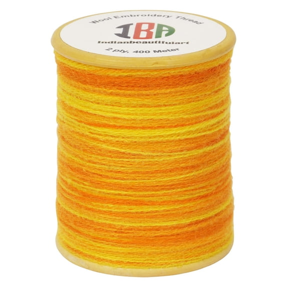 IBA Indianbeautifulart All Purpose Woolen ThreadYellowColor Friendship Bracelets Floss Embroidery Sewing Thread Lightweight Weaving Crochet Thread Pack Of1