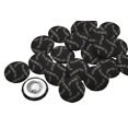 thumbnail image 1 of IBA Indianbeautifulart Black 2 Hole Elm Leaves Buttons Canvas Fabric Covered Buttons&nbsp;Cloth Embellishments For Scrapbooking Pack Of 50, 1 of 1