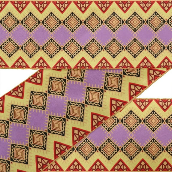 IBA Indianbeautifulart Black Aztec Geometric Ribbon Trim Tape Fabric Laces For Crafts Printed Velvet Trim 9 Yards Sewing Accessories 2 Inches