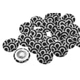 thumbnail image 1 of IBA Indianbeautifulart Black Decorative Buttons For Sewing Crafting Scales Geometric Printed Canvas Fabric&nbsp;1 Inch Buttons For Sewing Pack Of 50, 1 of 7