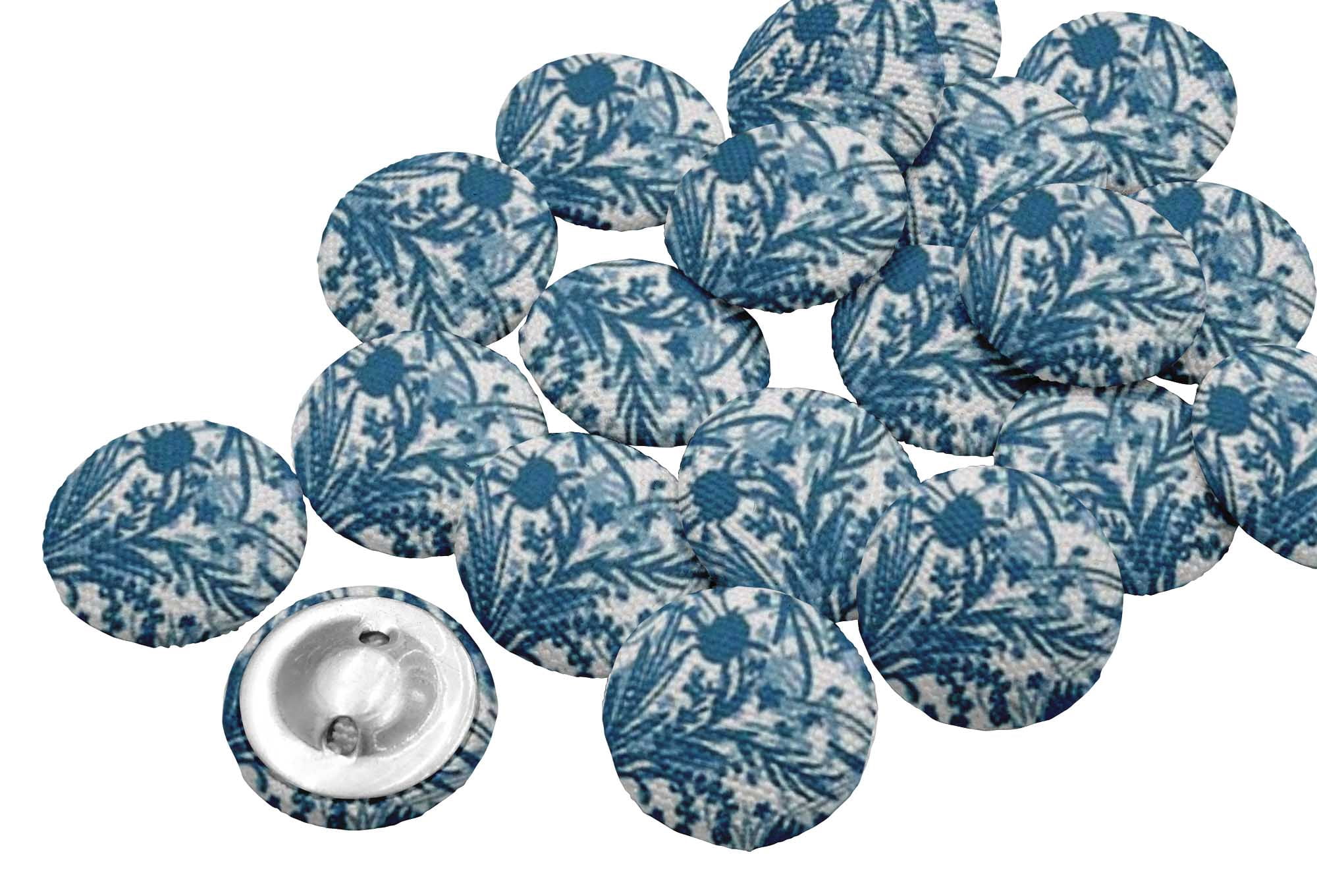 IBA Indianbeautifulart Blue 1 Inch Buttons For Sewing Fancy Buttons For ...