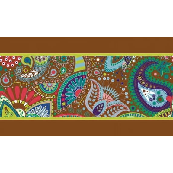 IBA Indianbeautifulart Brown Artistic Paisley Ribbon Trim Tape Fabric Laces For Crafts Printed Velvet Trim 9 Yards Sewing Accessories 2 Inches