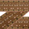 thumbnail image 1 of IBA Indianbeautifulart Brown Dot,Arrow & Triangle Geometric Fabric Laces For Crafts Printed Velvet&nbsp;Trim&nbsp;Fabric Sewing Border Ribbon&nbsp;Trims&nbsp;9 Yards 3 Inches, 1 of 1