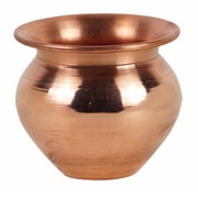 IBA Indianbeautifulart Copper Kalash, Handmade Indian Copper Kalash Lota for Festival Puja Small Size