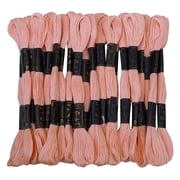 IBA Indianbeautifulart Cross Stitch Hand Embroidery Stranded Cotton Floss Thread 25 Skeins-Light Peach