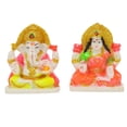 thumbnail image 1 of IBA Indianbeautifulart God Spiritual Figurine Lord Ganesha & Goddess Lakshmi Auspicious Hindu God Living Room Home Décor Religious For Car Dashboard-57, 1 of 7