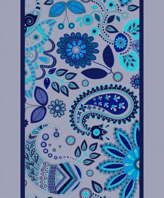 IBA Indianbeautifulart Gray Leaves & Floral Paisley Velvet&nbsp;Trim&nbsp;Fabric Sewing Fabric Lace Dressmaking Printed Sewing Lace 9 Yards 3 Inches