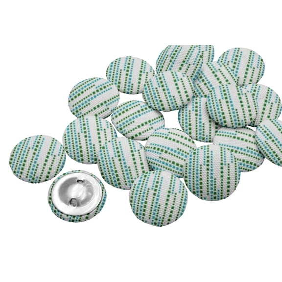 IBA Indianbeautifulart Green 2 Hole Square Shape Geometric Shirting Buttons Canvas Fabric Covered Buttons&nbsp;Cloth Embellishments For Scrapbooking Pack Of 50