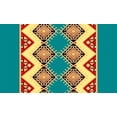 thumbnail image 1 of IBA Indianbeautifulart Green Aztec Geometric Fabric Lace Dressmaking Velvet&nbsp;Trim&nbsp;Tape Printed Sewing Lace 9 Yards 3 Inches, 1 of 2