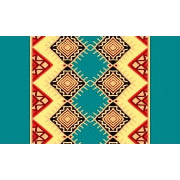 IBA Indianbeautifulart Green Aztec Geometric Fabric Lace Dressmaking Velvet&nbsp;Trim&nbsp;Tape Printed Sewing Lace 9 Yards 3 Inches