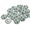 thumbnail image 1 of IBA Indianbeautifulart Green Decorative Buttons For Sewing Crafting Elm Leaves Printed Canvas Fabric&nbsp;1 Inch Buttons For Sewing Pack Of 50, 1 of 7