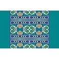 thumbnail image 1 of IBA Indianbeautifulart Green Stripe & Paisley Ethnic Velvet&nbsp;Trim&nbsp;Fabric Sewing Fabric Lace Dressmaking Printed Sewing Lace 9 Yards 3 Inches, 1 of 2
