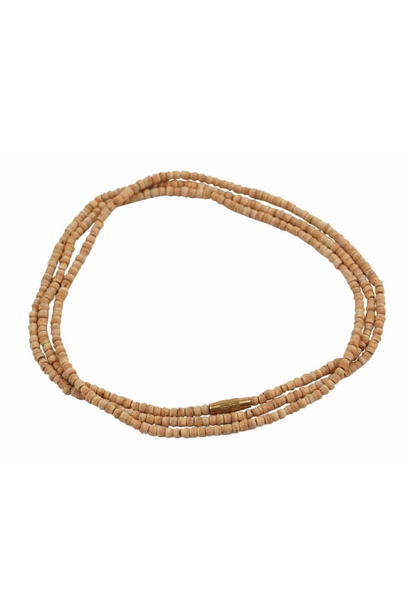 IBA Indianbeautifulart Hand Knotted Holy Basil Japamala Mini Tulsi Beads Necklace 108 + 1 Beads (2mm)