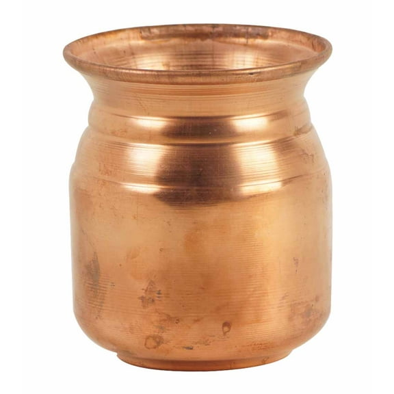 IBA Indianbeautifulart Handmade Copper Kalash Indian Hindu Puja Lota For Festivals ,Medium Size