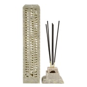 IBA Indianbeautifulart Handmade Stone Incense Stick Burner | Candle Stick Holder | Tea Light Burner , Perfect Floral Carving for Gifting- Decorative Home and Kitchen Decor 10.5x 2.2 Inches