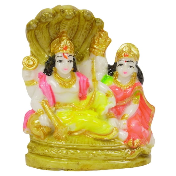 IBA Indianbeautifulart Hindu God Resin Sri Lakshmi Narayan Idol Modern Artwork Showpiece For Worship Purpose Hindu God Living Room Home Décor-Z2