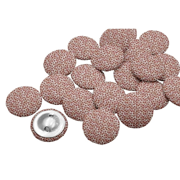 IBA Indianbeautifulart Orange 25 Mm Floral Texture Shirting Printed Canvas Fabric Buttons Round 2 Hole&nbsp;Decorative Buttons For Sewing Crafting Pack Of 50