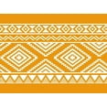 thumbnail image 1 of IBA Indianbeautifulart Orange Aztec Geometric Printed Ribbon&nbsp;Trim&nbsp;9 Yards Velvet Fabric Laces For Crafts Sewing Accessories 4 Inches, 1 of 2