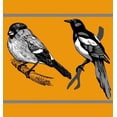 thumbnail image 1 of IBA Indianbeautifulart Orange Branch|Cuckoo & Robin Bird Printed Ribbon&nbsp;Trim&nbsp;9 Yards Velvet Fabric Laces For Crafts Sewing Accessories 3 Inches, 1 of 2