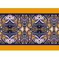 thumbnail image 1 of IBA Indianbeautifulart Orange Stripe & Paisley Decorative Printed Ribbon&nbsp;Trim&nbsp;9 Yards Velvet Fabric Laces For Crafts Sewing Accessories 4 Inches, 1 of 2