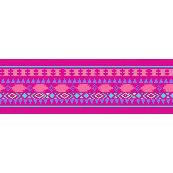 IBA Indianbeautifulart Pink Aztec Geometric Printed Ribbon Trim 9 Yards Velvet Fabric Laces For Crafts Sewing Accessories 4 Inches