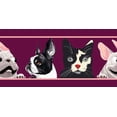 thumbnail image 1 of IBA Indianbeautifulart Pink Cat|Boston Terrier & Pug Face Dog Fabric Laces For Crafts Printed Velvet&nbsp;Trim&nbsp;Fabric Sewing Border Ribbon&nbsp;Trims&nbsp;9 Yards 4 Inches, 1 of 2