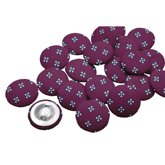 IBA Indianbeautifulart Pink Decorative Buttons For Sewing Crafting Artistic Floral Shirting Printed Canvas Fabric&nbsp;1 Inch Buttons For Sewing Pack Of 50