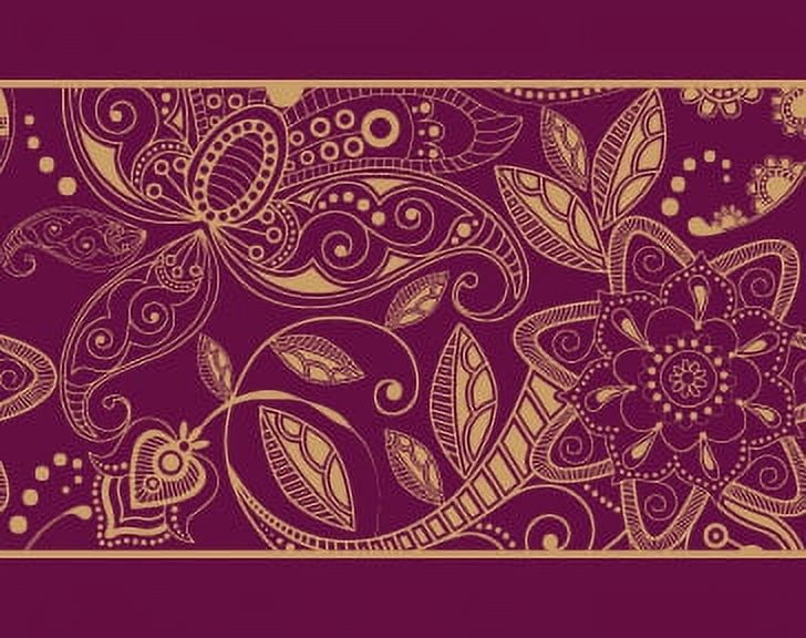 IBA Indianbeautifulart Pink Leaves & Floral Artistic Fabric Laces For Crafts Printed Velvet&nbsp;Trim&nbsp;Fabric Sewing Border Ribbon&nbsp;Trims&nbsp;9 Yards 3 Inches
