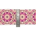 thumbnail image 1 of IBA Indianbeautifulart Pink Mandala Kaleidoscope Printed Ribbon&nbsp;Trim&nbsp;9 Yards Velvet Fabric Laces For Crafts Sewing Accessories 3 Inches, 1 of 1