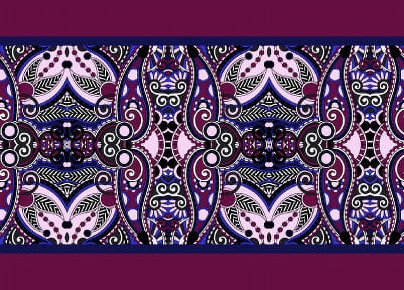IBA Indianbeautifulart Pink Stripe & Paisley Decorative Fabric Laces For Crafts Printed Velvet&nbsp;Trim&nbsp;Fabric Sewing Border Ribbon&nbsp;Trims&nbsp;9 Yards 4 Inches