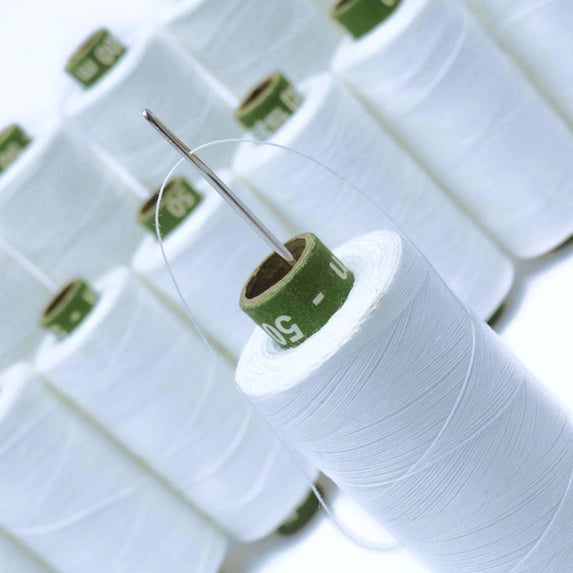 IBA Indianbeautifulart Polyester Thread New Spool White Hand Machine 10 Pcs Quilting Sewing Supply